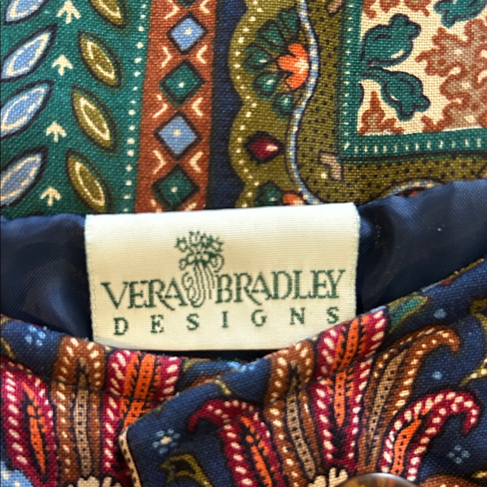 Vera Bradley Patterned Quilted Paisley Fabric coat - Picture 2 of 7